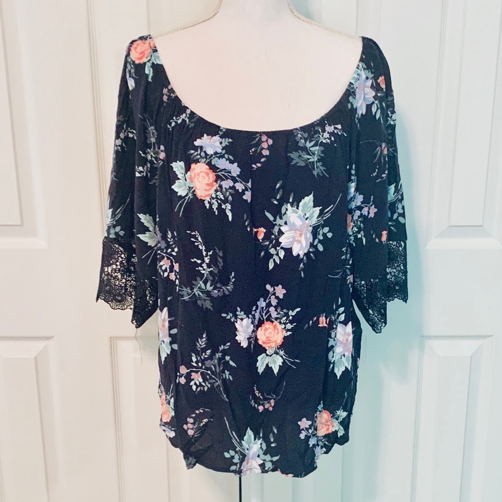 NY&C Navy Off-the-Shoulder Top